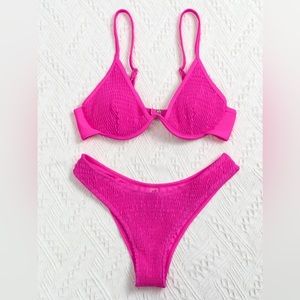Bright Pink Bikini Bathing Suit